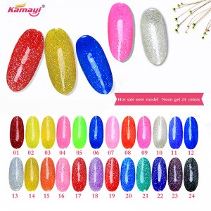 Kamayi oem personalizzato 12ml Neon gel smalto color perla serie uv led smalto gel a lunga durata per unghie all'ingrosso